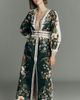 Farm Rio Nature Long-Sleeve Plunge Maxi Dress - 1