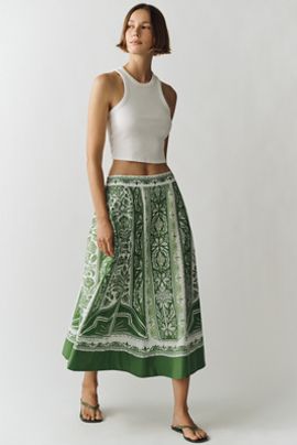Farm Rio Pleated Skirt