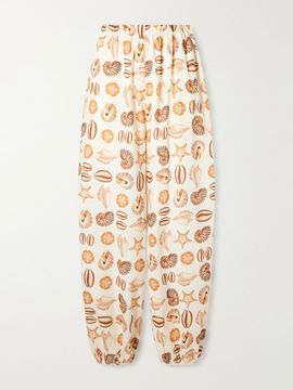 FARM RIO Printed cotton balloon pants