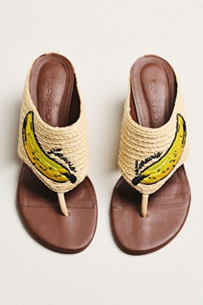 Farm Rio Raffia Icon Slip-On Kitten Heels