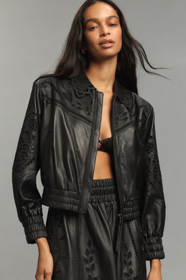 Farm Rio - Richelieu Leather Bomber Jacket