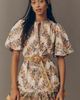 Farm Rio Sand Hilo Belted Short-Sleeve Mini Dress - 1