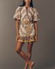 Farm Rio Sand Hilo Belted Short-Sleeve Mini Dress - 4