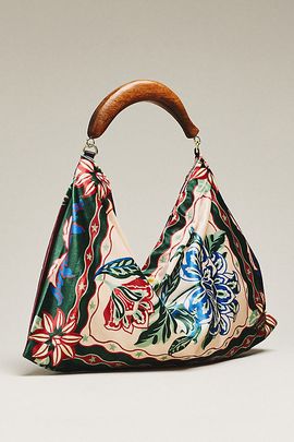 Farm Rio Small Velvet Hobo Bag
