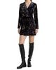 Farm Rio Women's Arabesque Mix Scarves Floral Velvet Wrap Minidress - 2