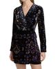 Farm Rio Women's Arabesque Mix Scarves Floral Velvet Wrap Minidress - 3