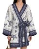 Farm Rio Women's Coast Scarf Linen Tie-Waist Minidress - 3
