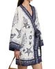 Farm Rio Women's Coast Scarf Linen Tie-Waist Minidress - 4