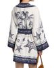 Farm Rio Women's Coast Scarf Linen Tie-Waist Minidress - 5
