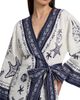 Farm Rio Women's Coast Scarf Linen Tie-Waist Minidress - 6