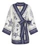 Farm Rio Women's Coast Scarf Linen Tie-Waist Minidress - 8