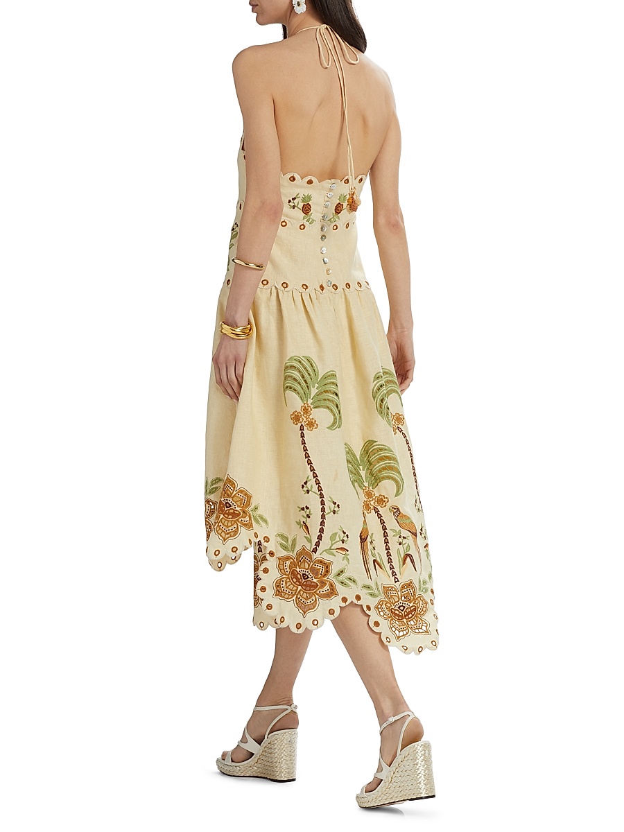 farm rio sleeveless halter bow floral midi dress FARM Rio | Dresses | Anthropologie Farm Rio Sleeveless Halter Bow Floral Midi Dress