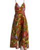 Farm Rio Women's Floral Linen A-Line Midi-Wrap Dress - 1