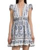 Farm Rio Women's Flowers Arch Ruffled A-Line Minidress - 3