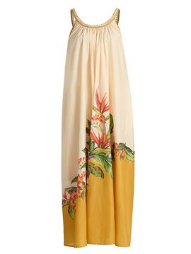 white christmas dresses Sand Summer In The Tropics Organic Cotton Fringe Dress – FARM Rio main image 1