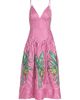 Farm Rio Women's Palm Tree Cutwork Striped Midi-Dress - 1