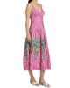 Farm Rio Women's Palm Tree Cutwork Striped Midi-Dress - 4