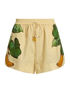 Farm Rio Women's Printed Linen Drawstring Shorts