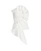 Farm Rio Women's Smocked Ruffled Cotton Strapless Top - 8