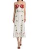 Farm Rio Women's Tulip Richilieur Embroidered Linen Midi-Dress - 2