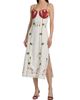 Farm Rio Women's Tulip Richilieur Embroidered Linen Midi-Dress - 3