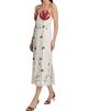 Farm Rio Women's Tulip Richilieur Embroidered Linen Midi-Dress - 4