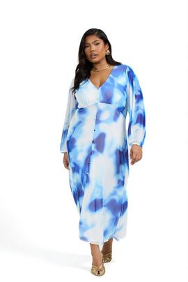 FASHION-SZN CURVE FASHION-SZN CURVE Vibrant Tie Dye Midi Dress