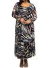 Fashion-szn Curve Fashion-szn Curve Zebra Print Mesh Midaxi Dress - 1