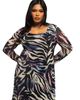 Fashion-szn Curve Fashion-szn Curve Zebra Print Mesh Midaxi Dress - 2