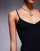 Fashionkilla Fashionkilla cotton & poplin mix v neck drop waist detail maxi dress in black - 3