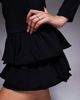 Fashionkilla Fashionkilla cotton long sleeve ruffle hem mini dress in black - 4