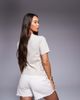 Fashionkilla Fashionkilla cotton tie side detail T-shirt in stone-Neutral - 2