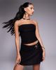 Fashionkilla Fashionkilla double sculpted slinky bandeau top in black - part of a set - 1