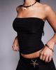 Fashionkilla Fashionkilla double sculpted slinky bandeau top in black - part of a set - 2