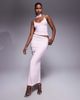 Fashionkilla Fashionkilla double sculpted slinky column maxi skirt in pink - part of a set - 1