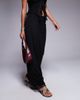 Fashionkilla Fashionkilla double sculpted slinky column mesh overlay maxi skirt in black - part of a set - 3