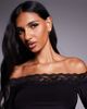 Fashionkilla Fashionkilla double sculpted slinky lace trim off the shoulder long sleeve top in black - 3