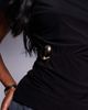 Fashionkilla Fashionkilla double sculpted slinky metal detail ruched side T-shirt in black - 3