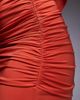 Fashionkilla Fashionkilla double sculpted slinky ruched waist mermaid hem maxi skirt in orange - part of a set - 4