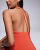 Fashionkilla Fashionkilla exclusive slinky double sculpted halter cowl neck low back mini dress in orange - 4