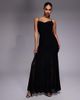 Fashionkilla Fashionkilla exclusive slinky lace goget detail low back cami maxi dress in black - 1