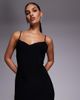 Fashionkilla Fashionkilla exclusive slinky lace goget detail low back cami maxi dress in black - 2