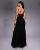 Fashionkilla Fashionkilla exclusive slinky lace goget detail low back cami maxi dress in black - 3