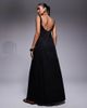 Fashionkilla Fashionkilla poplin scoop neck trapeze maxi dress in black - 3