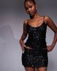 Fashionkilla Fashionkilla sequin scoop neck cami top in black - part of a set - 1