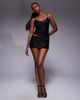 Fashionkilla Fashionkilla sequin scoop neck cami top in black - part of a set - 2