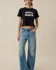 Favorite Daughter Favorite Daughter Collegiate Logo Graphic Cropped Tee in Black, Women's at Urban Outfitters - 2