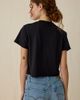 Favorite Daughter Favorite Daughter Collegiate Logo Graphic Cropped Tee in Black, Women's at Urban Outfitters - 3