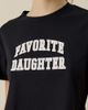 Favorite Daughter Favorite Daughter Collegiate Logo Graphic Cropped Tee in Black, Women's at Urban Outfitters - 4