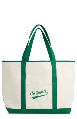Favorite Daughter Favorite Daughter Large Go Sports Embroidered Canvas Tote
